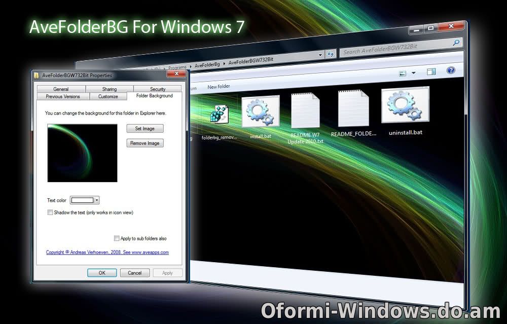 Windows 7 Folder Background Changer